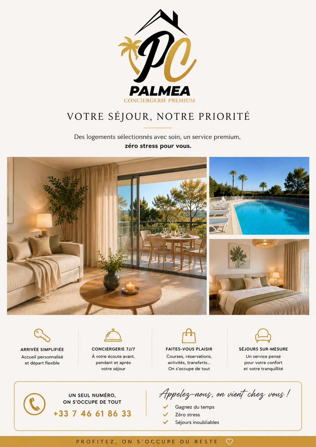 Palmea Conciergerie Premium — affiche services